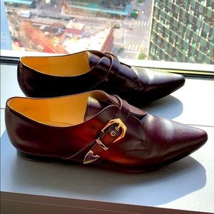 Pour la victoire leather oxfords maroon brown 7